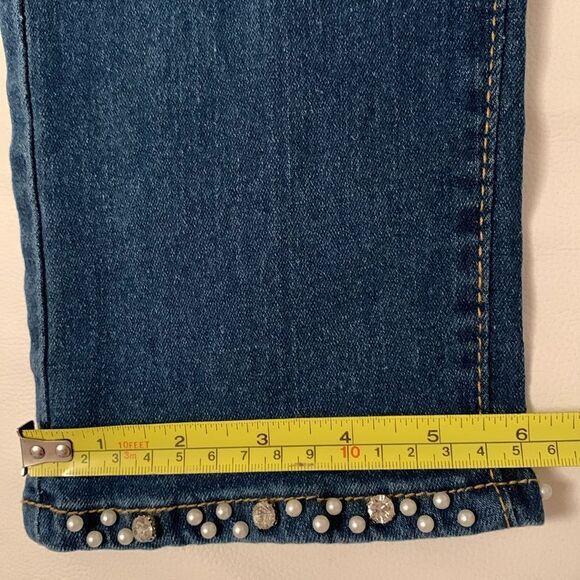 Women’s Classic High Rise Embellishment Pearl Pull On Denim Size XL - Picture 8 of 14